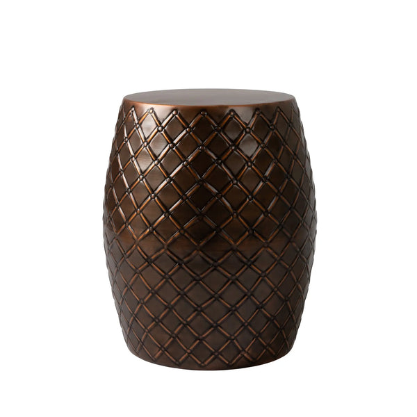 Braga Metal Stool Table Planter in Copper Finish Fire Sense Balkene Fire Sense Balkene Home