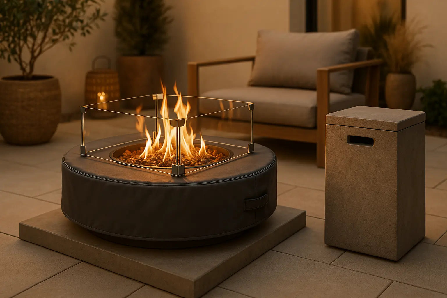Fire-Pit-Accessories-Covers-Wind-Guards-and-Tank-Housings Fire Sense/Balkene Home