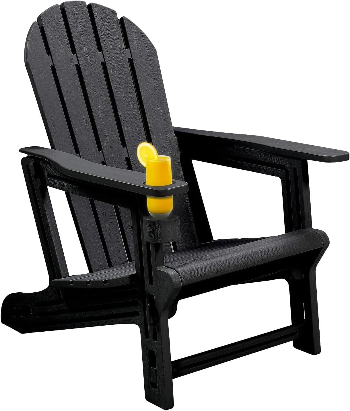 ADIRONDACK アウトドアチェア ブラック ELK OUTDOORS Essential Abyss Plastic Adirondack Chair (2-Pack) EO