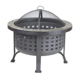 Alpina Round Slate Top Fire Pit - Fire Sense/Balkene Home