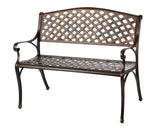 Antique Bronze Cast Aluminum Patio Bench - Fire Sense/Balkene Home