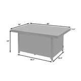 Armstrong 48" Rectangular Basketweave Aluminum Convertible Gas Fire Pit Table Fire Sense