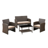 Ashville Wicker Patio Set Balkene Home