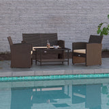 Ashville Wicker Patio Set Balkene Home