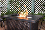 Baker 48" Rectangular Woven Aluminum Convertible Gas Fire Pit Table - Fire Sense/Balkene Home