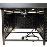 Baker 48" Rectangular Woven Aluminum Convertible Gas Fire Pit Table - Fire Sense/Balkene Home