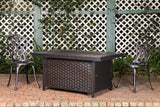 Baker 48" Rectangular Woven Aluminum Convertible Gas Fire Pit Table - Fire Sense/Balkene Home