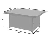 Baker 48" Rectangular Woven Aluminum Convertible Gas Fire Pit Table - Fire Sense/Balkene Home