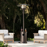 Aspect Living Mocha Finish Patio Heater with Table Fire Sense/Balkene Home