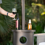 Aspect Living Mocha Finish Patio Heater with Table Fire Sense/Balkene Home