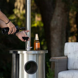 Aspect Living Stainless Steel Patio Heater with Table Fire Sense/Balkene Home