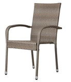 Apect Living Morgan Outdoor Wicker Chair 2-Pack, Weathered Gray Fire Sense/Balkene Home