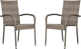 Apect Living Morgan Outdoor Wicker Chair 2-Pack, Weathered Gray Fire Sense/Balkene Home