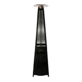 Modern Pyramid Flame Patio Heater, Black Fire Sense/Balkene Home