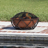 Barzelonia Copper-Look Wood-Burning Fire Pit Fire Sense