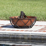 Barzelonia Copper-Look Wood-Burning Fire Pit Fire Sense