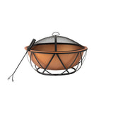 Barzelonia Copper-Look Wood-Burning Fire Pit - Fire Sense/Balkene Home