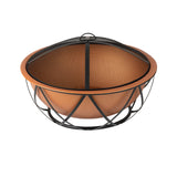 Barzelonia Copper-Look Wood-Burning Fire Pit - Fire Sense/Balkene Home