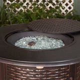 Bellante 44" Round Woven Aluminum Convertible Gas Fire Pit Table - Fire Sense/Balkene Home