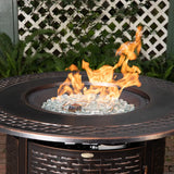 Bellante 44" Round Woven Aluminum Convertible Gas Fire Pit Table Fire Sense