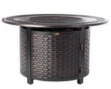 Bellante 44" Round Woven Aluminum Convertible Gas Fire Pit Table - Fire Sense/Balkene Home