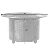 Bellante 44" Round Woven Aluminum Convertible Gas Fire Pit Table - Fire Sense/Balkene Home