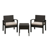 Bern Conversation Set in Mocha Wicker - Fire Sense/Balkene Home