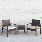 Bern Conversation Set in Mocha Wicker - Fire Sense/Balkene Home