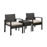 Bern Conversation Set in Mocha Wicker - Fire Sense/Balkene Home