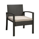 Bern Conversation Set in Mocha Wicker - Fire Sense/Balkene Home