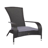 Black Coconino Wicker Chair - Fire Sense/Balkene Home