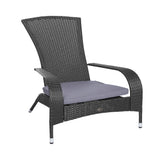 Black Coconino Wicker Chair - Fire Sense/Balkene Home