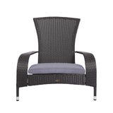 Black Coconino Wicker Chair - Fire Sense/Balkene Home