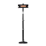 Black Powder Coated Steel Telescoping Offset Pole Mounted Infrared Patio Heater - Fire Sense/Balkene Home