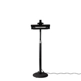 Black Powder Coated Steel Telescoping Offset Pole Mounted Infrared Patio Heater - Fire Sense/Balkene Home