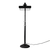 Black Powder Coated Steel Telescoping Offset Pole Mounted Infrared Patio Heater - Fire Sense/Balkene Home