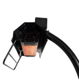 Black Powder Coated Steel Telescoping Offset Pole Mounted Infrared Patio Heater - Fire Sense/Balkene Home