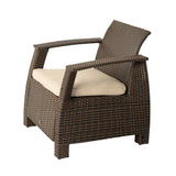 Bondi Deluxe Armchair in Mocha Wicker - Fire Sense/Balkene Home