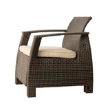 Bondi Deluxe Armchair in Mocha Wicker - Fire Sense/Balkene Home