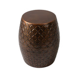 Braga Metal Stool-Table-Planter in Copper Finish - Fire Sense/Balkene Home