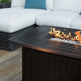 Bravos 45" Rectangular Modern Aluminum Convertible Gas Fire Pit Table - Fire Sense/Balkene Home