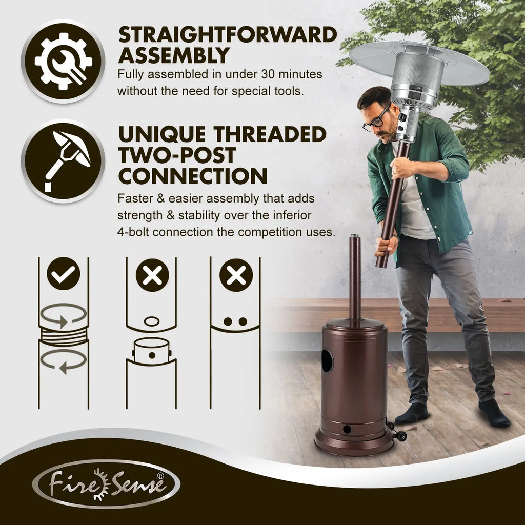 Fire Sense Dimplex DGR Series Outdoor Infrared Propane Gas Heater