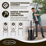 Commercial Series Patio Heater in Onyx and Stainless Steel Fire Sense