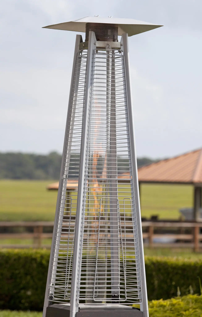 Coronado Brushed Bronze Pyramid Flame Patio Heater - Firesense – Fire ...