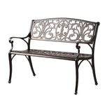 Decatur Cast-Aluminum Patio Bench - Fire Sense/Balkene Home