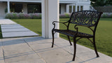 Decatur Cast-Aluminum Patio Bench - Fire Sense/Balkene Home