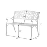 Decatur Cast-Aluminum Patio Bench - Fire Sense/Balkene Home