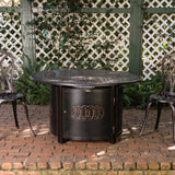 Dynasty 44" Round Art Deco Aluminum Convertible Gas Fire Pit Table - Fire Sense/Balkene Home