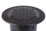 Dynasty 44" Round Art Deco Aluminum Convertible Gas Fire Pit Table - Fire Sense/Balkene Home