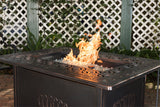 Dynasty 48" Rectangular Art Deco Aluminum Convertible Gas Fire Pit Table - Fire Sense/Balkene Home